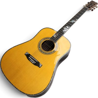 Custom Vertex Hummingbird And Lily Solid Spruce Top D45 Acoustic Electric Guitar Fishman EQ