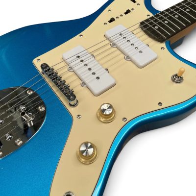Custom Regent Lake Placid Blue Jaguar Lee Ranaldo Finish 6 String Electric Guitar P90 - Image 5