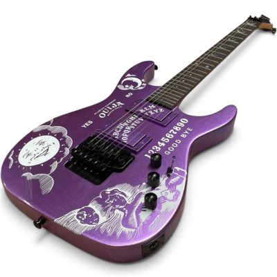 Custom Obsidian Kirk Ouija Board Metallic Purple Good Bye Guitar Floyd Rose Tremolo