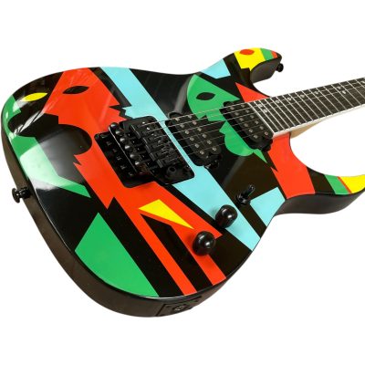 Custom Axis JPM100 Abstract Petrucci Design Picasso Electric Guitar Ebony Fretboard - Image 6