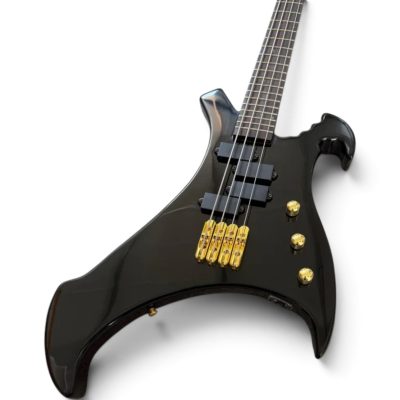 Custom Pulse Buzzard Black John Entwistle 4 String Bass Number Fretboard Inlays - Image 7