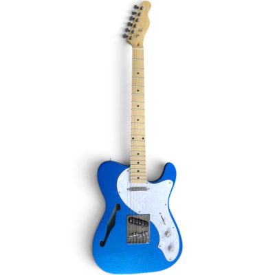 Custom Regent Tab Thinline Fhole Blue Electric Guitar - Image 3