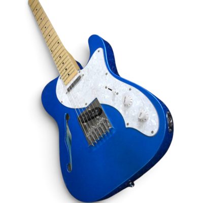 Custom Regent Tab Thinline Fhole Blue Electric Guitar - Image 7