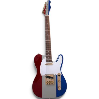 Custom Regent Buck Owens Red Blue Silver Finish Guitar - Image 3