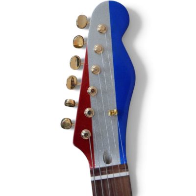Custom Regent Buck Owens Red Blue Silver Finish Guitar - Image 6