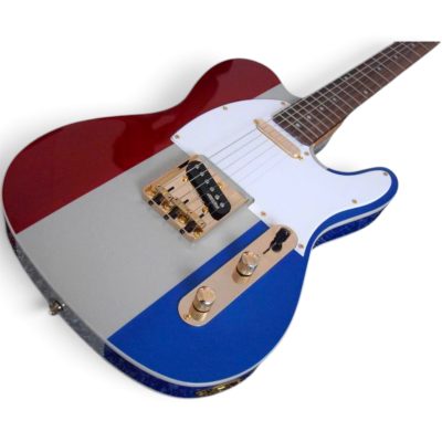 Custom Regent Buck Owens Red Blue Silver Finish Guitar - Image 7