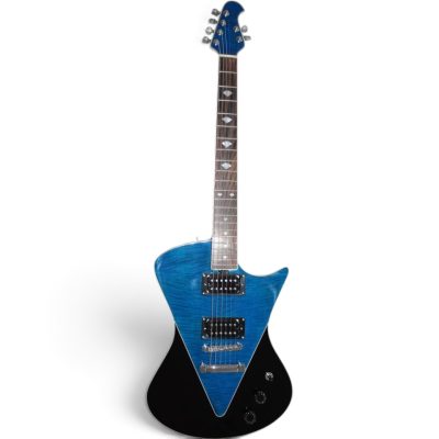 Custom Aether Armada Black Blue Opaque Guitar - Image 2