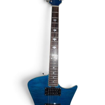 Custom Aether Armada Black Blue Opaque Guitar - Image 3