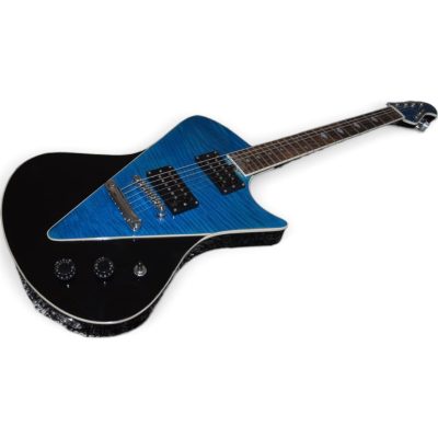Custom Aether Armada Black Blue Opaque Guitar - Image 5