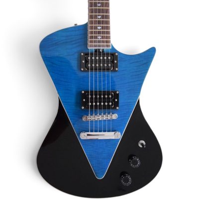 Custom Aether Armada Black Blue Opaque Guitar - Image 8