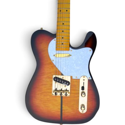 Custom Regent Merle Haggard Tuff Dog Sunburst Quilted Maple Top Electric Guitar 7.25 Inch Radius