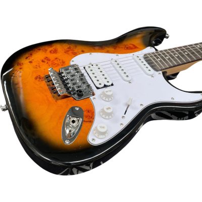 Custom Regent Dave Murray Tobacco Burst Birdseye Burl Maple Floyd Rose Tremolo Guitar - Image 6