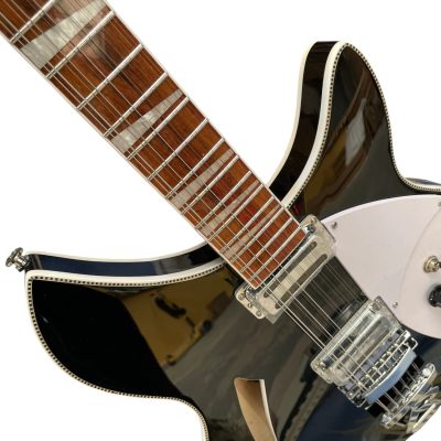Custom Nova Checkerboard Bindings Black 360 George Harrison Finish 12 String Guitar - Image 10