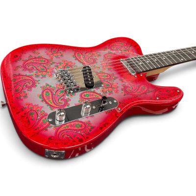 Custom Regent Pink Red Paisley 12 String Electric Guitar - Image 11