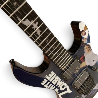 Custom Obsidian Hand Painted Black White Zombie Graphic Kirk Hammett Electric Guitar - Image 11