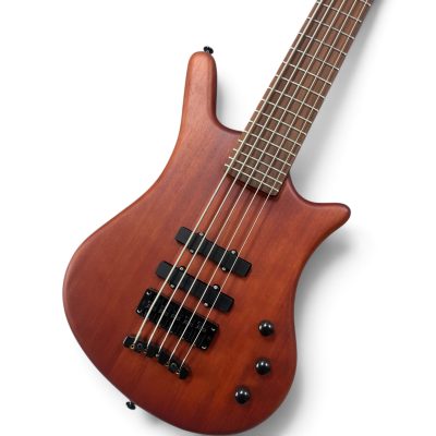 Custom Pulse Thumb Ryan BO Natural Transparent Satin Ovangkol 5 String Bass - Image 6
