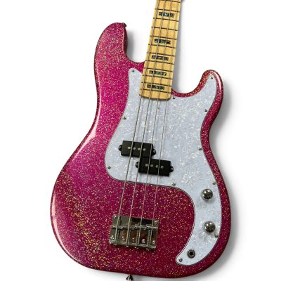 Custom Regent Adam Clayton Pink Sparkle 4 String Precision Bass