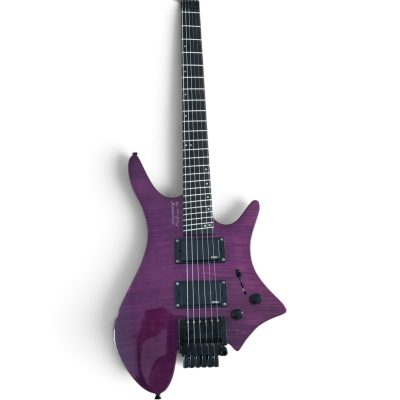 Custom Diplomat Boden Purple Flamed Maple Top Headless Guitar