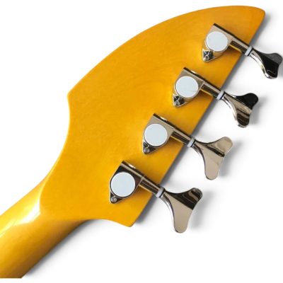 Custom Pyrite Sky Blue Apache II Ian Curtis Teardrop 4 String Bass - Image 3
