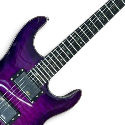 Custom Titan Horton Hellraiser C1 FR Purple Quilted Maple Top Electric Guitar Floyd Rose Tremolo - Image 2