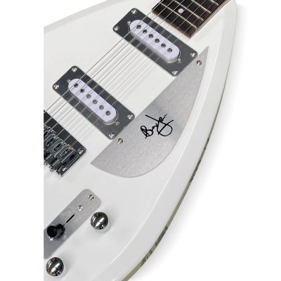 Custom Pyrite Mark III Brian Jones White Teardrop 6 String Guitar - Image 8