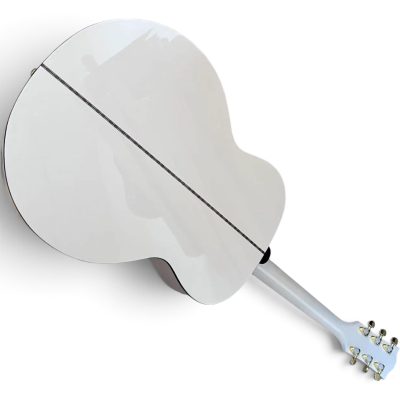 Custom Crown SJ200 White Acoustic Electric Guitar Fishman EQ - Image 5