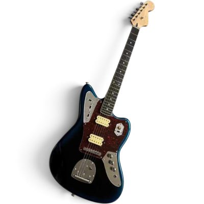 Custom Regent Black Blue Metallic Burst Jaguar Kurt Cobain Finish 6 String Electric Guitar - Image 3