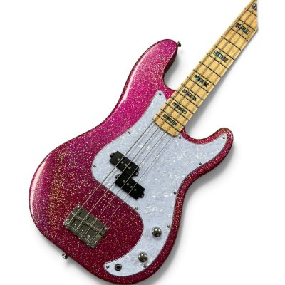 Custom Regent Adam Clayton Pink Sparkle 4 String Precision Bass - Image 4