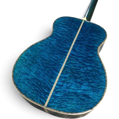 Custom Vertex 1833 D45 Blue Solid Koa Top Ply Acoustic Electric Guitar - Image 2