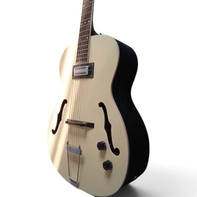 Custom Sovereign Rambler Setzer Cream Finish Fhole Electric Guitar - Image 6