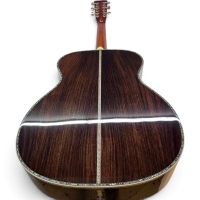 Custom Vertex Platinum Gray Burst Solid Spruce Top OM45 Acoustic Electric Guitar Fishman EQ - Image 5