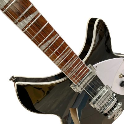 Custom Nova Checkerboard Bindings Black 360 George Harrison Finish 12 String Guitar - Image 4