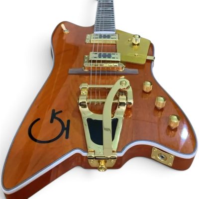 Custom Sovereign Jupiter Thunderbird Billy Bo Western Orange Electric Guitar Bigsby Tremolo