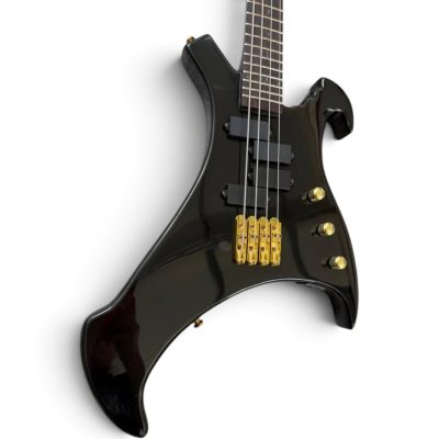Custom Pulse Buzzard Black John Entwistle 4 String Bass Number Fretboard Inlays