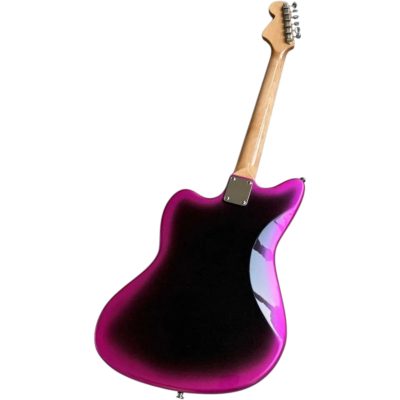 Custom Regent Pink Metallic Burst Jaguar Kurt Cobain Finish 6 String Electric Guitar - Image 2