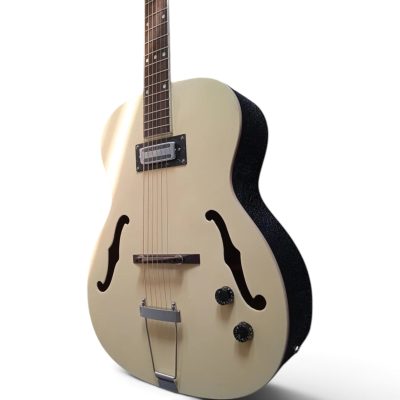 Custom Sovereign Rambler Setzer Cream Finish Fhole Electric Guitar - Image 9