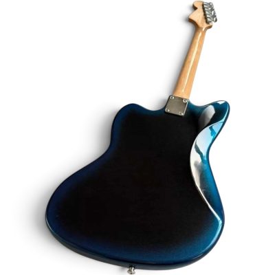 Custom Regent Black Blue Metallic Burst Jaguar Kurt Cobain Finish 6 String Electric Guitar - Image 2