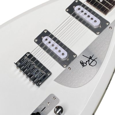 Custom Pyrite Mark III Brian Jones White Teardrop 6 String Guitar - Image 12