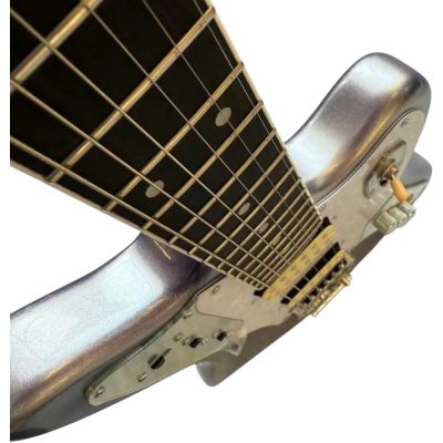 Custom Regent Purple Silver Metallic Burst Jaguar Kurt Cobain Finish 6 String Electric Guitar - Image 4