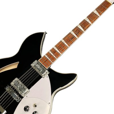 Custom Nova Checkerboard Bindings Black 360 George Harrison Finish 12 String Guitar - Image 12