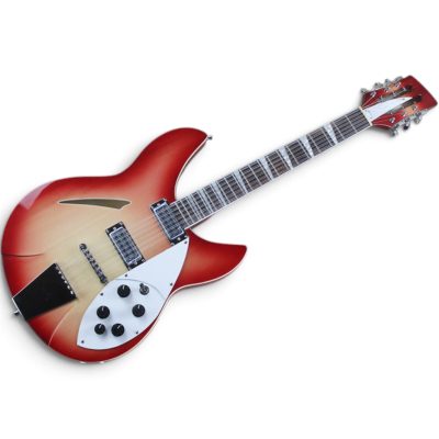 Custom Nova Slash Soundhole Cherry Fireglo 360 George Harrison Finish 12 String Guitar - Image 2