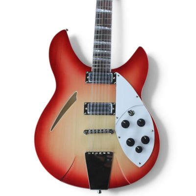 Custom Nova Slash Soundhole Cherry Fireglo 360 George Harrison Finish 12 String Guitar