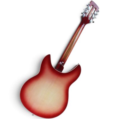 Custom Nova Slash Soundhole Cherry Fireglo 360 George Harrison Finish 12 String Guitar - Image 4