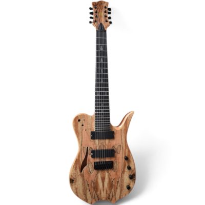 Custom Vesper Languedoc Region Natural Burl Top Finish 8 String Guitar - Image 4