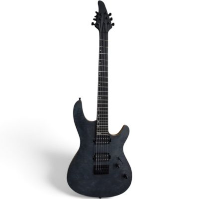 Custom Onyx Regius Matte Gray Quilted Maple Top 6 String Electric Guitar - Image 2