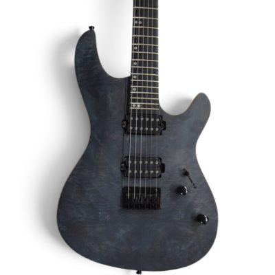 Custom Onyx Regius Matte Gray Quilted Maple Top 6 String Electric Guitar