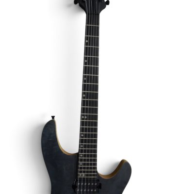 Custom Onyx Regius Matte Gray Quilted Maple Top 6 String Electric Guitar - Image 4
