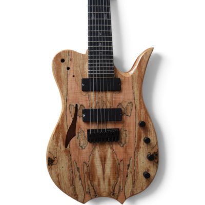 Custom Vesper Languedoc Region Natural Burl Top Finish 8 String Guitar - Image 7
