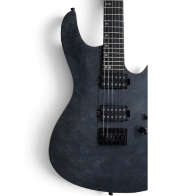 Custom Onyx Regius Matte Gray Quilted Maple Top 6 String Electric Guitar - Image 6