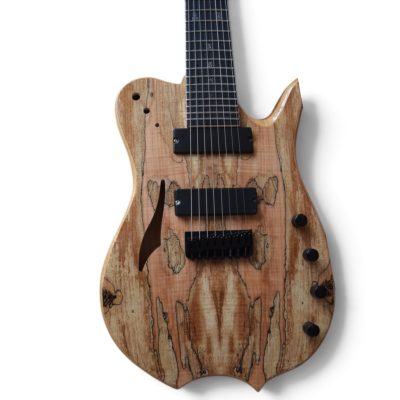 Custom Vesper Languedoc Region Natural Burl Top Finish 8 String Guitar - Image 12